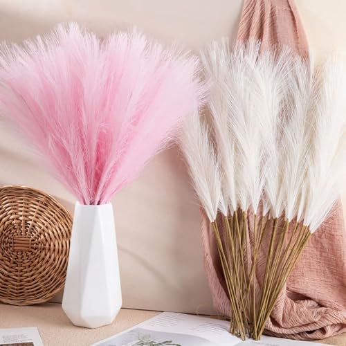 Ramo Artificial Pampas Grass Grande 10 Piezas Colorido miniatura 5