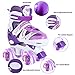 Adjustable Size Double Roller Skates, All Wheels Light Up, Fun Illuminating for Girls & Boys, Rollerskates for Kids Beginners, Medium (2-5), Purple