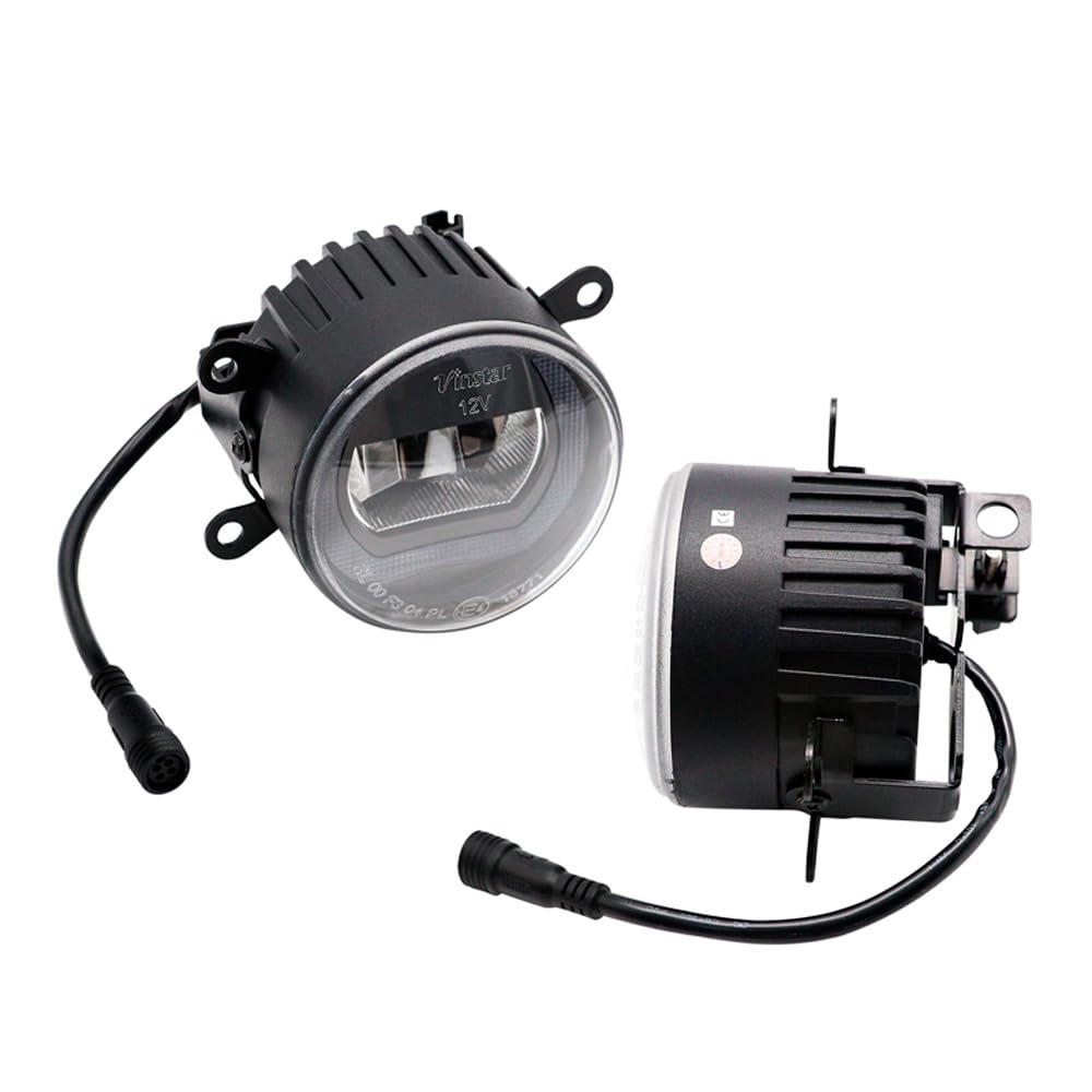 Juego de faros antiniebla LED semiuniversales + luces de circulación diurna 'U-Shape' - Diámetro 90mm - ECE-R19/R87 homologación E