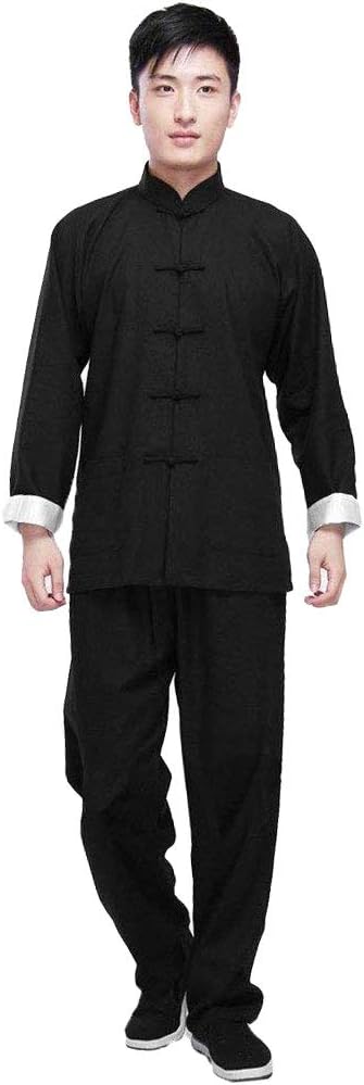 G-LIKE Kung Fu Men's Suit - Traditional Chinese Martial Arts Tai Chi Qigong Wing Chun Shaolin Wushu Long Sleeve Training Leisure Clothing Uniform Jacket Trousers