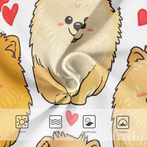 Cotton Toddler Underwear Floral Cute Cartoon Pomeranian Dogs Girl Panties Cute Animals Briefs Undies Kids 2t3