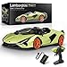 MIEBELY Lamborghini Remote Control Car, 1:12 Electric Sport Racing Toy Car 2.4Ghz Officially Licensed High Speed Rc Car w/ Led Light Racing Hobby Model Car for Adults Boys Girls Ideas Gift- Green
