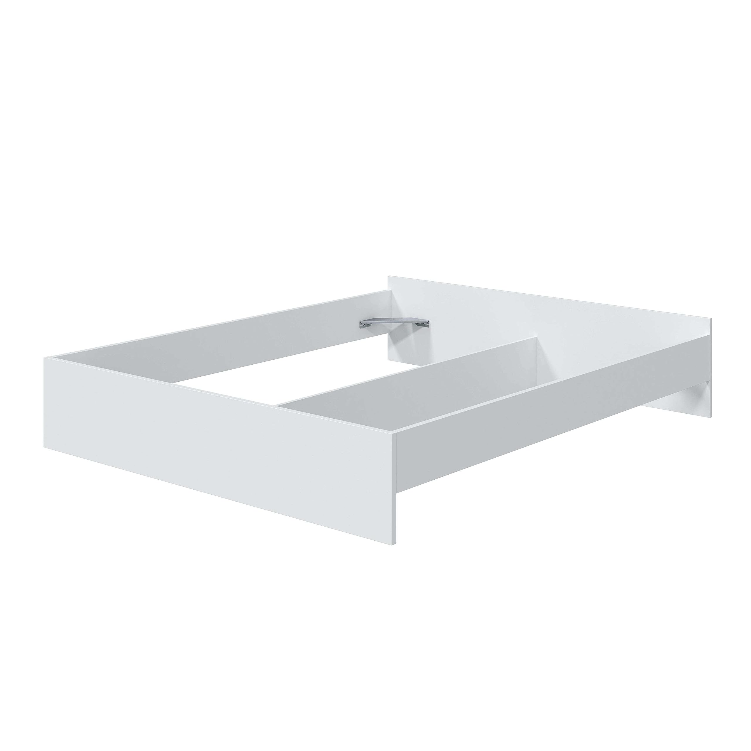 Miroytengo Cama de Matrimonio Ethna 160x190 cm Dormitorio Estilo Moderno Color Blanco Artik 166x39x196 cm