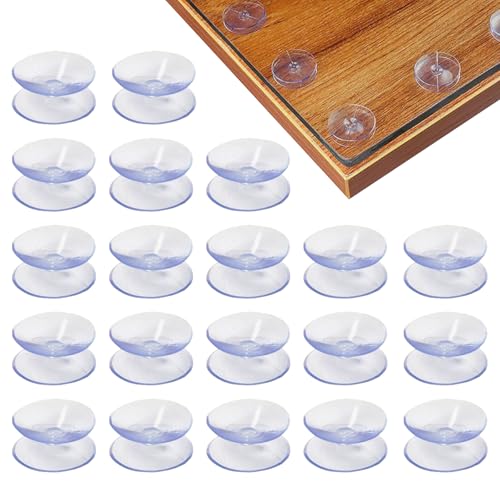 20Pcs Slip-Proof Double Sided Sucker Pads, Suction Pad For Glass Table, Small Suction Cup, Double Sided Suction Cup, Sucker, Suction Cup For Glass Table Top, Glass Table Sucker, For Glass Table (20mm)