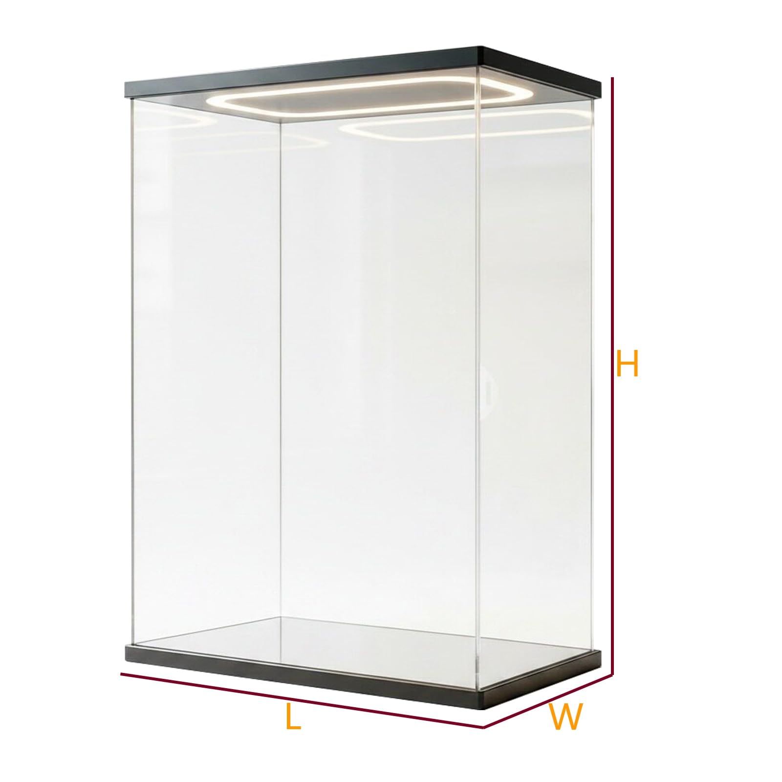 Vitrina Acrílica For Coleccionables con Luz LED, Vitrina De Figuras For Coleccionables, Diseño De Fuente De Alimentación De Serie Múltiple(L30xW30xH30cm(L12xW12xH12in))
