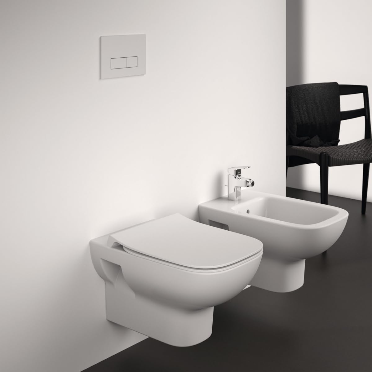 Ideal Standard - i.life A wisząca toaleta z technologią odpływu RimLS+, certyfikowana woda bez kołnierza 4/2,6 litra, T452301, biała