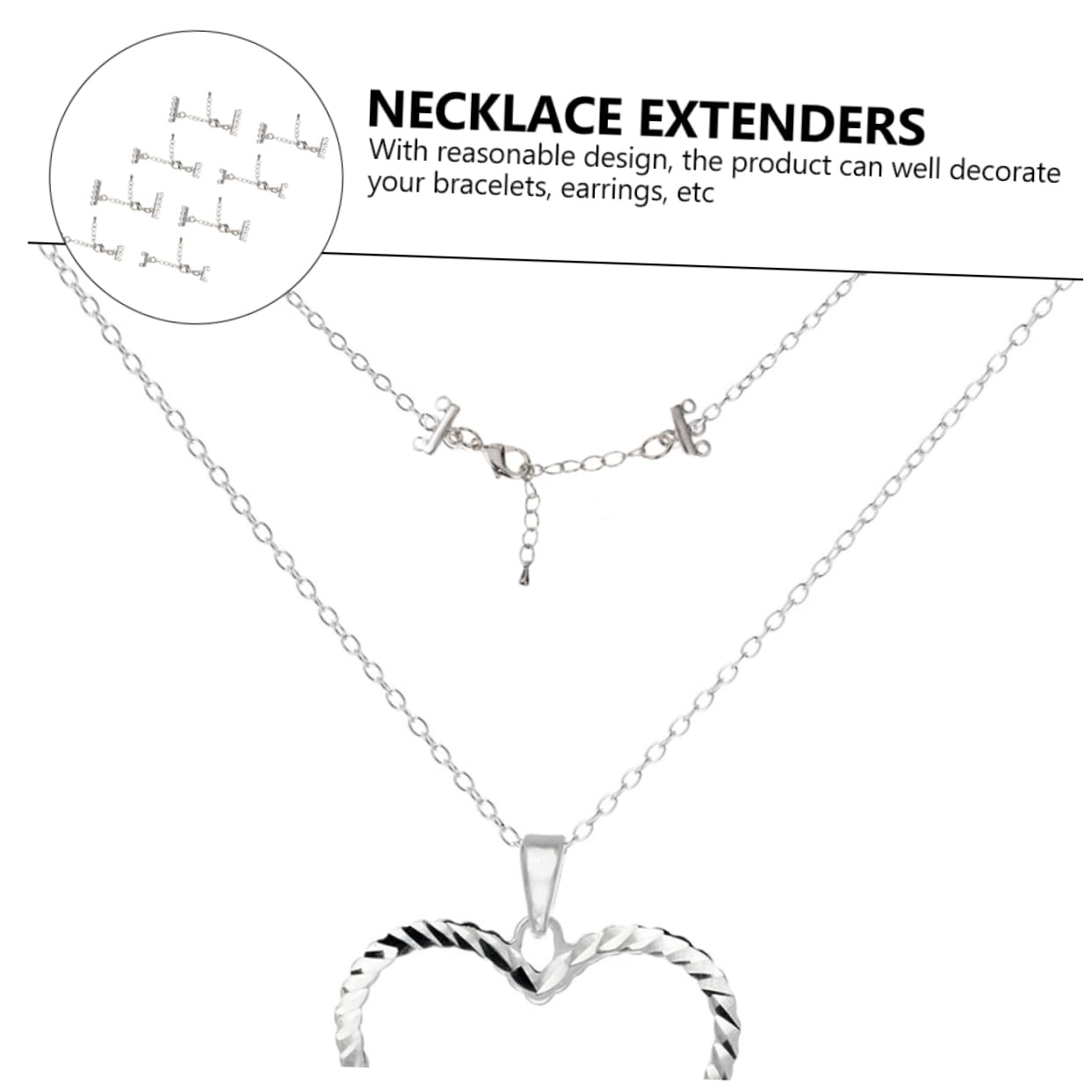 DOITOOL 2 Sätze Verlängerte Schwanzketteschnalle Kettenverlängerungen Für Armbänder Fußkettchen Verlängerungsketten Schmuck Diy Ketten Halskette Liefert Rostfreier Stahl 8 Stücke * 2