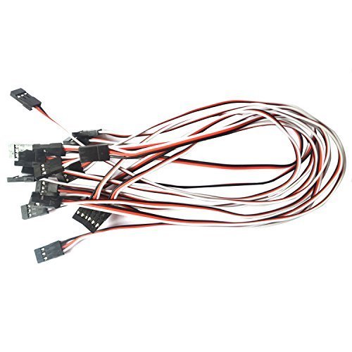 VIMVIP 10pcs 300mm Male to Male Servo Extension Cable Lead Futaba JR Fre