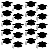 Big Dot of Happiness Silver - Tassel Worth The Hassle - Graduation Hat Decorations DIY Graduation Large Party Essentials - 20 Count