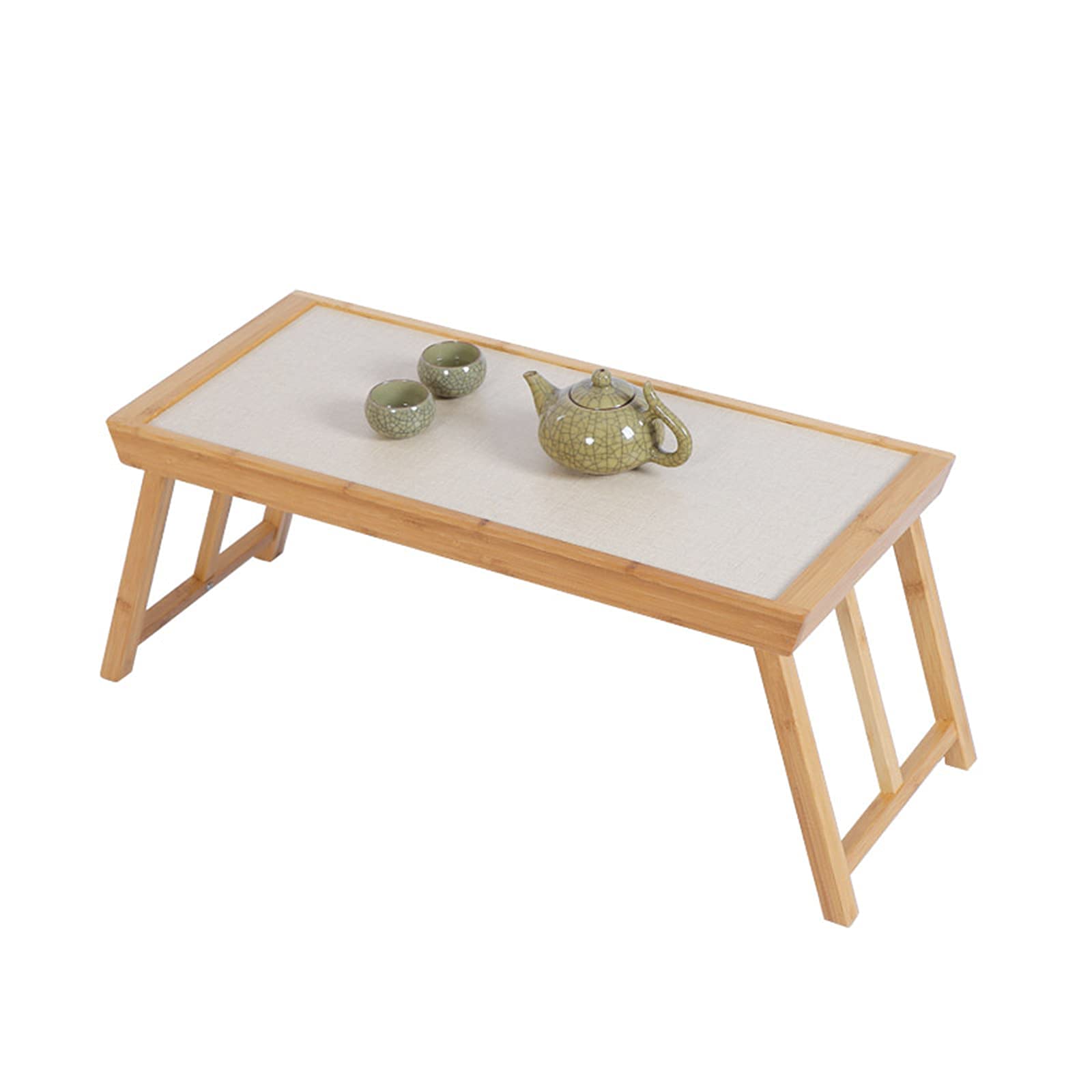 Niedriger Tisch aus Massivholz, natürlicher Tisch, Couchtisch, Lesetisch, tragbare klappbare Holzschreibtische, Küche, Holztablett-Ausstellungstische, 65 x 28 x 28 cm, hergestellt in China Comfortable