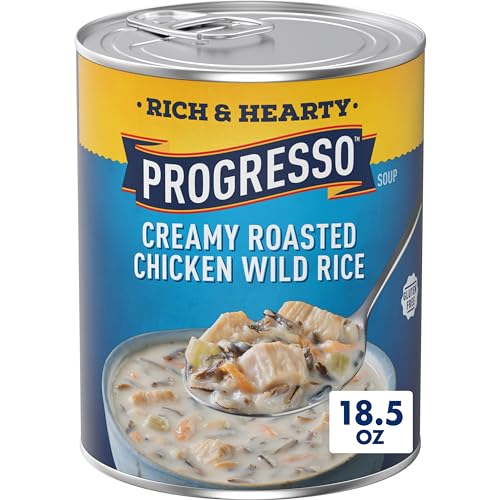 Progresso Rich & Hearty, Creamy Roasted Chicken Wild Rice Canned Soup, Gluten Free, 18.5 oz.