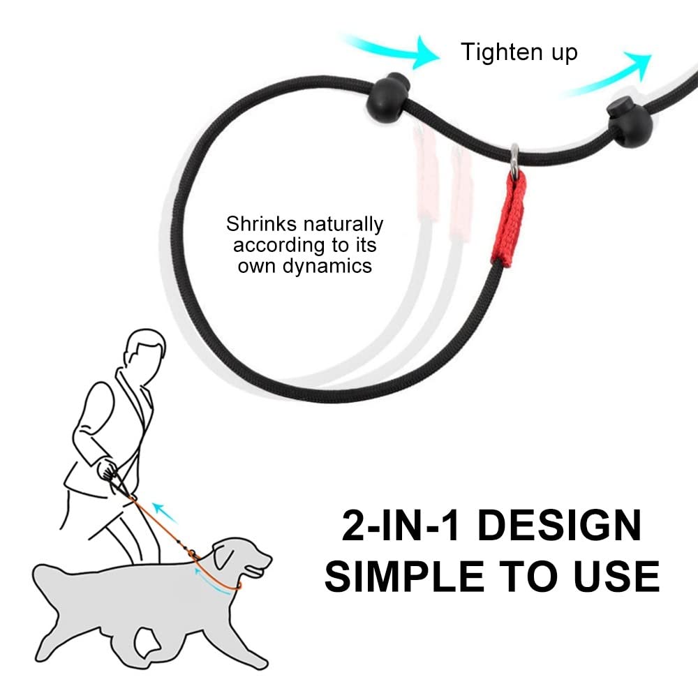 Laisse Dressage Rembourrée Corde,1,4 m Laisse de Contrôle Professionnelle avec 2 Poignées pour Chien Chiots de Petite Taille Moyenne
