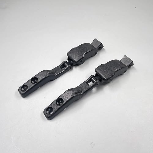 Miniatura 2 de HUYILUN0104 2 bisagras de pestillo de ventana trasera de vidrio negro compatibles con Nissan Navara D21 D22 Pickup Frontier 1987-1995