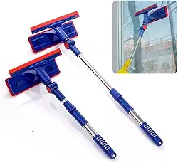 Rodo Rodinho Limpa Vidros Carro Janela Azulejo Multiuso 2 em 1 Cabo Retratil Esfregao Rodo magico Limpeza Mop Flat - LVLOGISTICA