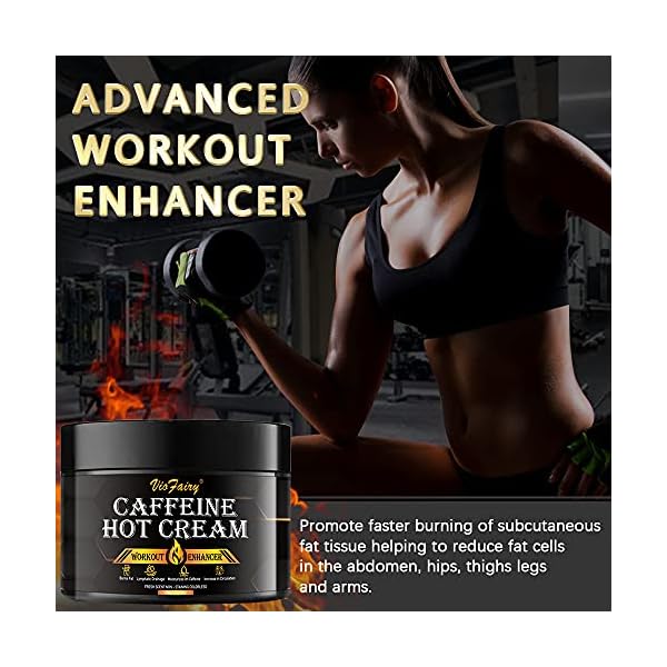 Caffeine Anti Cellulite Hot Cream, Body Sculpting Cellulite Workout Cream for Women & Men , Anti-Cellulite Remover Creams, Natural Sweat Workout Enhancer, Thighs Belly Butt Firming Legs Slimming Cream