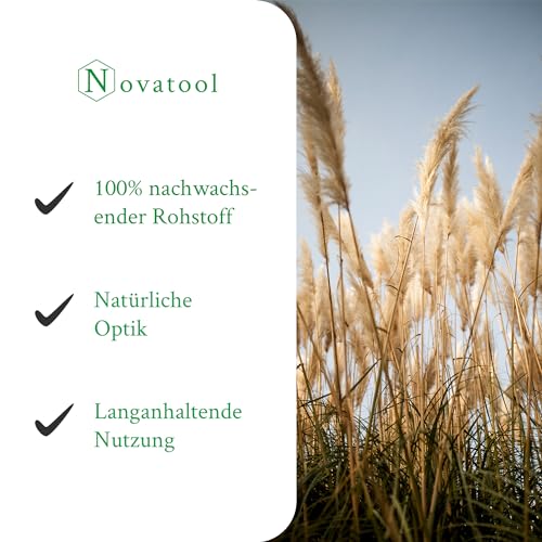Novatool Balkon Sichtschutzmatte Flexibles Design für Gartenzaun und Terrasse 115x600 cm Schilf Schutz vor Blicken Einfache Montage Wind- und wetterfest Stilvolle Dekoration und Privatsphäre