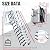 11 Steps Wall-Mounted Folding Stairs, Metal Anti-Slip Retractable Attic Ladder, Pull Down System with 2 Side Rails, for Home Indoor Outdoor/Storehouse/Basement (11 Steps)
