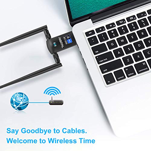 Aigital 1200Mbps WiFi Adapter Wireless Network Card Dual Band 5GHz/2.4GHz with High Gain 2 X 5dBi Antennas USB 3.0 WLAN Dongle for Desktop Laptop, Support Windows 10/8/7/XP/Vista/Mac OS X - Thumbnail 6