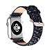 MIFFO Apple Watch Band 38mm iWatch Strap Extreme Deluxe Glitter Shiny Bling PU Leather Bracelet Wristband for Apple Watch Series 3, Series 2, Series 1, Sport Edition (Z-Black-38mm)