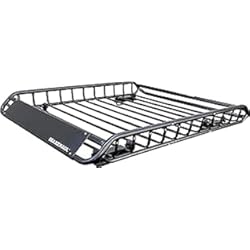 Baca Para Coche Peugeot 207 MAXXHAUL 70115 - Portaequipajes para Techo de 46 x 36 x 4-1/2 Pulgadas, Cesta de Acero, Soporte para Equipaje Superior de Coche para SUV y camionetas, Capacidad de 150 Libras, Color Negro