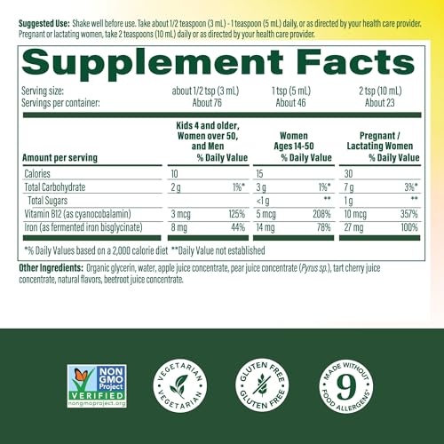 MegaFood Blood Builder Liquid Iron Supplement, Iron Bisglycinate, 7.7 Fl Oz - image 2