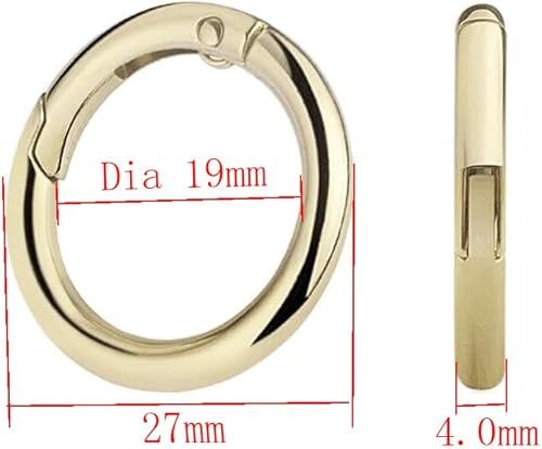 Miniatura 2 de Hebilla redonda de cierre redondo de 0.748 in de diámetro interior de 34 pulgadas, hebilla de resorte redonda, gancho, llavero de resorte,