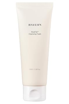 HAYEJIN RiceFila Cleansing Foam - Rice Water Face Wash with Ceramides & 6 Peptides - Gentle Moisturizing Foaming Facial Cleanser - Vegan & Hypoallergenic Korean Skincare 3.38 fl oz