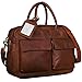 Produktbild STILORD 'Carlo' Große Umhängetasche Leder Lehrertasche Aktentasche Schultertasche Reise Beruf Freizeit 15,6 Zoll Laptop College Bag Arbeit Büro, Farbe:Cognac - Dunkelbraun
