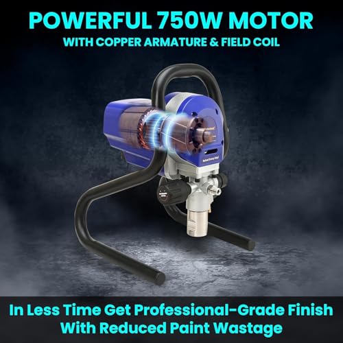 Image of TOMAHAWK Airless Paint Sprayer 750W 3000 PSI Heavy Duty Commercial Painting Machine for Painting Walls, Home /Building Exteriors & Large Scale Projects