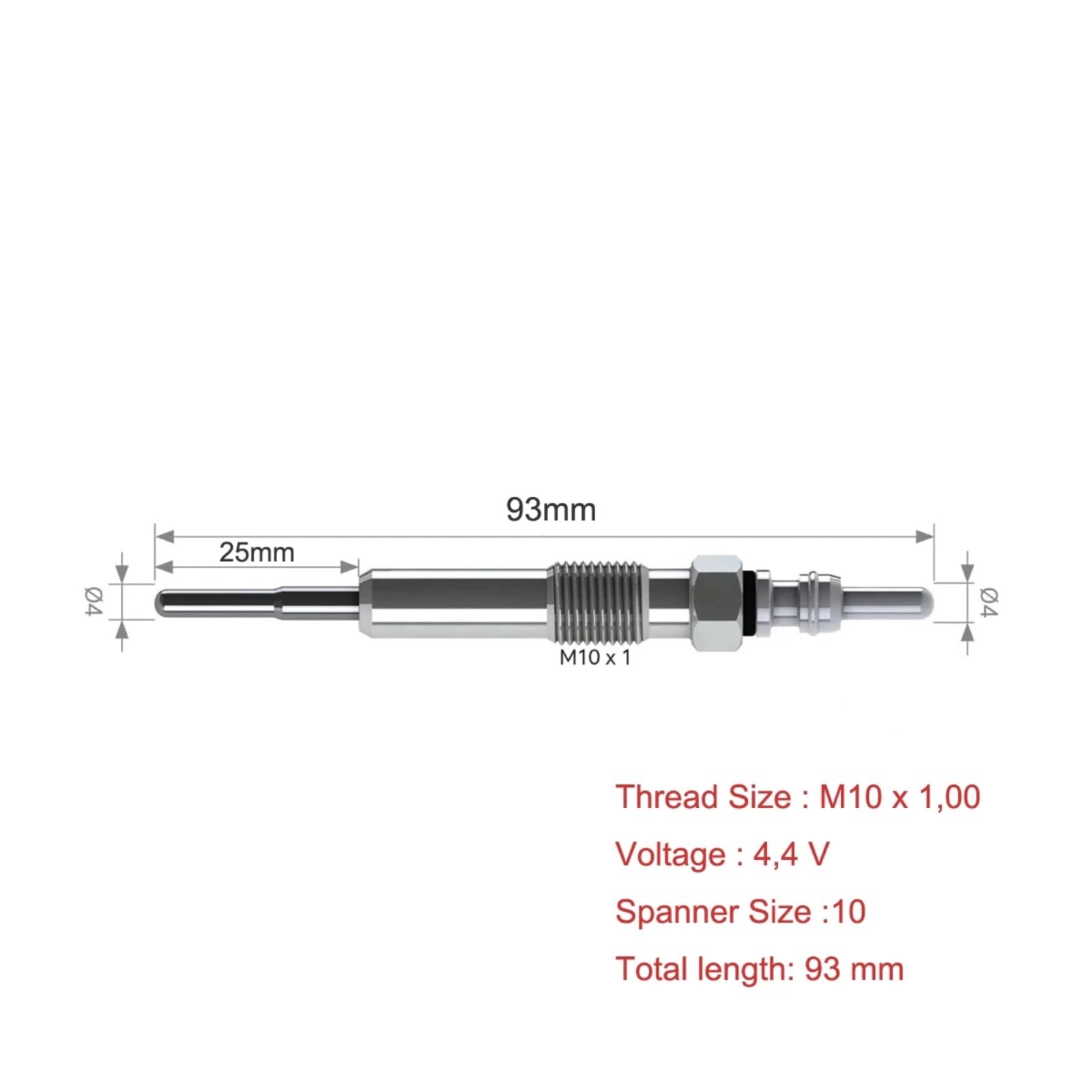 Auto Candelette Compatibile Con Opel Per Astra H Per Corsa D 1.7L CDTi 266053 2005 2006 2007 2008 2009 2010 Candelette Motore Diesel Riscaldatore Plug In