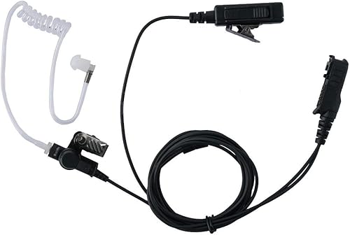 XPR3300e Auricular PTT Mic para Motorola XPR3500 XPR3500e XPR3000 XPR3300 Walkie Talkie Radio de 2 vías con 2 cables de vigilancia de seguridad tubo