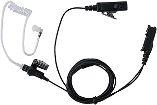 XPR3300e Earpiece, 2 Wire Surveillance Security Acoustic Tube Eeapiece Headset PTT Mic for Motorola XPR3300e XPR3500 XPR3500e XPR3000 XPR3300 Walkie Talkie 2 Way Radio