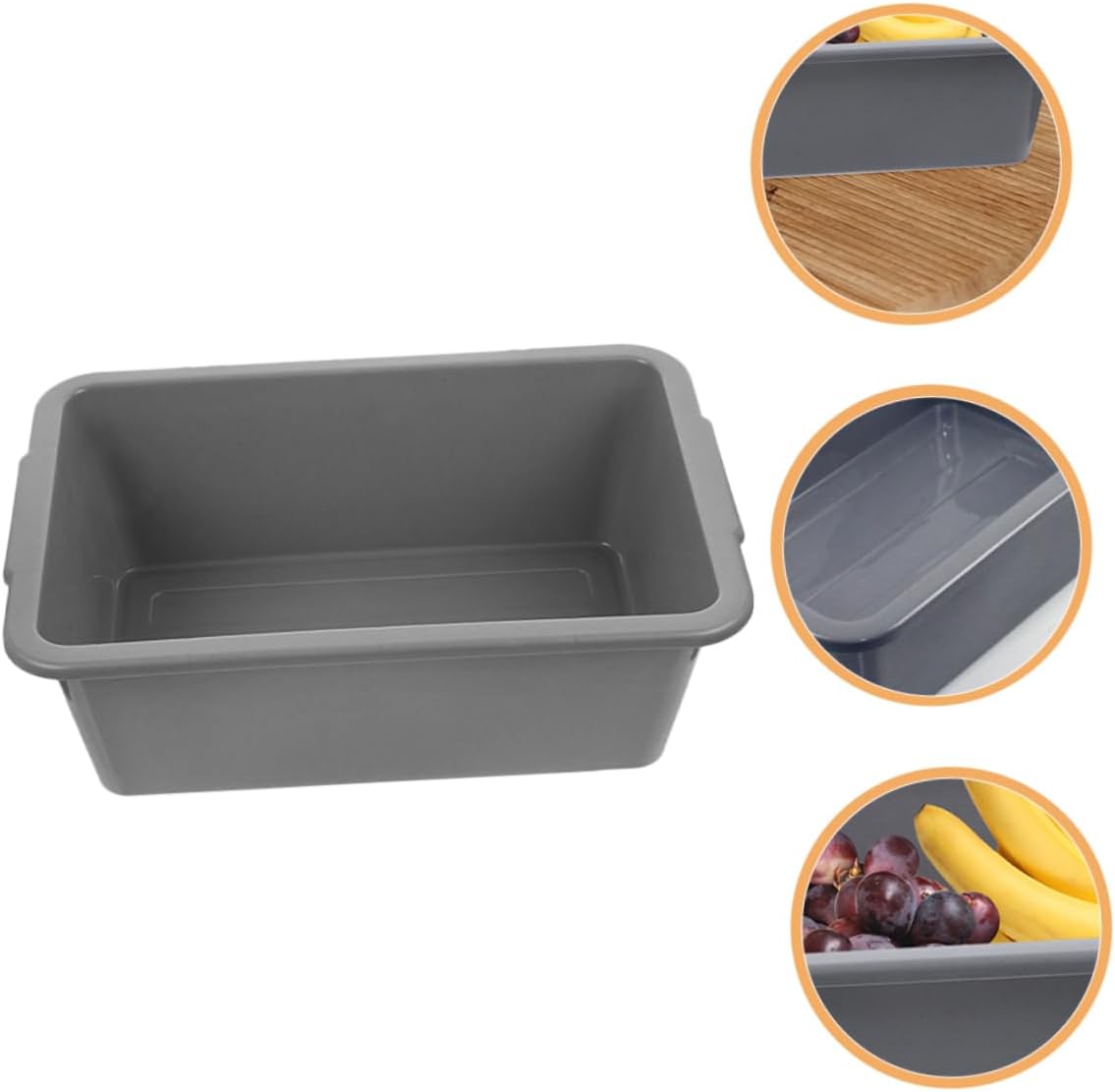 3pcs Commercial Bus Tub Heavy Duty Pp Shatter-Resistant Laundry Basket Stacking Storage Bin for Kitchen