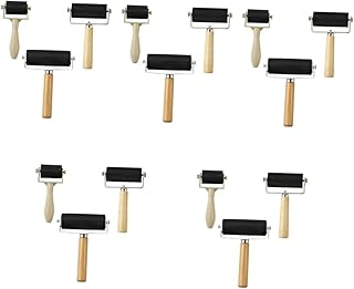 15 Pcs Ink Roller Set Craft Roller Brayer Roller for Ink Paint Brayer Household Tools Small Multitool Multipurpose Tool Manual Rubber Roller Small Craft Roller Accessory