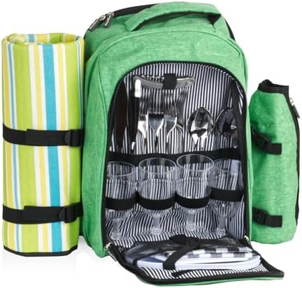 CampFeuer Sac à dos de pique-nique 32 pièces | set de pique-nique...