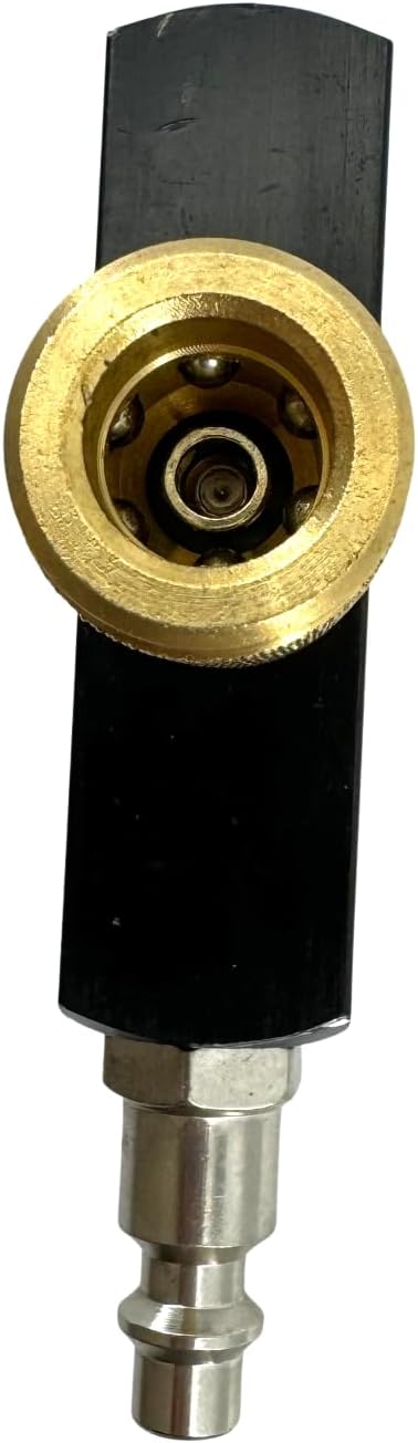 Zeluga 22-161 3-Way Air Manifold with 1/4 NPT Quick Connect Coupler, Industrial Pneumatic Air Splitter, Heavy Duty Aluminum Air Hose Connector with Brass Tee Fitting for Air Compressor Accessories
