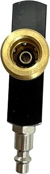 Zeluga 22-161 3-Way Air Manifold with 1/4 NPT Quick Connect Coupler, Industrial Pneumatic Air Splitter, Heavy Duty Aluminum Air Hose Connector with Brass Tee Fitting for Air Compressor Accessories