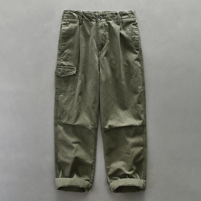 Pantalon décontracté rétro d'automne en textile respirant et coupe droite décontractée