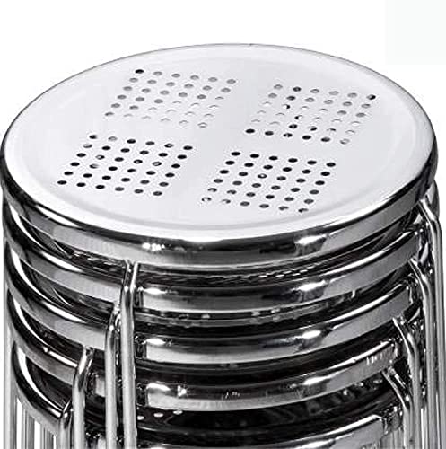 Image of NGFC Steel Stool for Indoor /Outdoor Use - Home, Medical, Hospital, Food, Doctor, Kitchen, Office, Cafe, Cafeteria - Metal Bar Chair (Jali, Silver pk5)