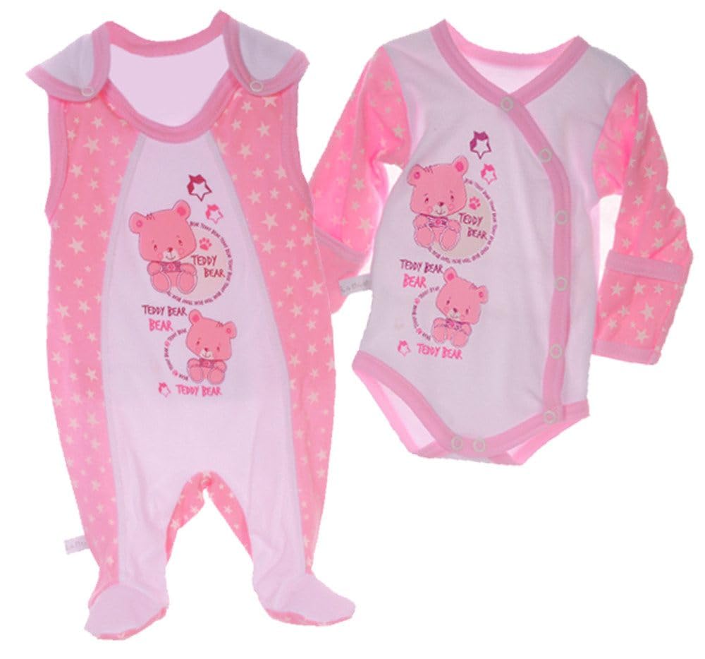 Erstausstattungspaket Baby Set 22 Teile Body Hose Strampler Strumpfhosen Shirt Socken Bekleidung für Mädchen Neugeborene Weich Hautfreundlich Bequem Geschenk Geburt Taufe Babyparty