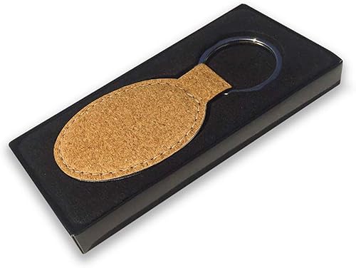 Miniatura 2 de LaserGram Llavero ovalado, tapa de graduación clase de 2023, 2024, 2025, 2026, grabado personalizado incluido (corcho)