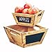 Cal-Mil 3593-8-99 Chalkboard Bowl, 4" Height, 8" Width, 8" Length, Madera