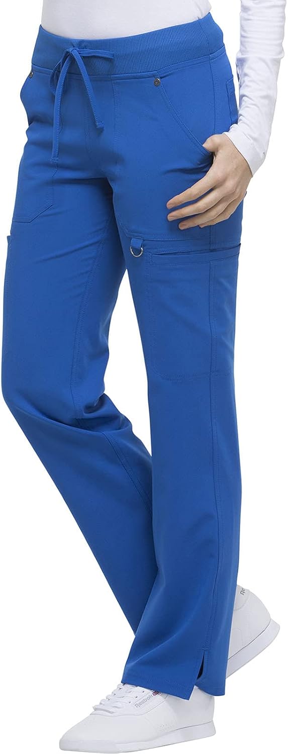 EDS Essentials Scrubs for Women, Drawstring Cargo Scrub Pants DK010P, XS Petite