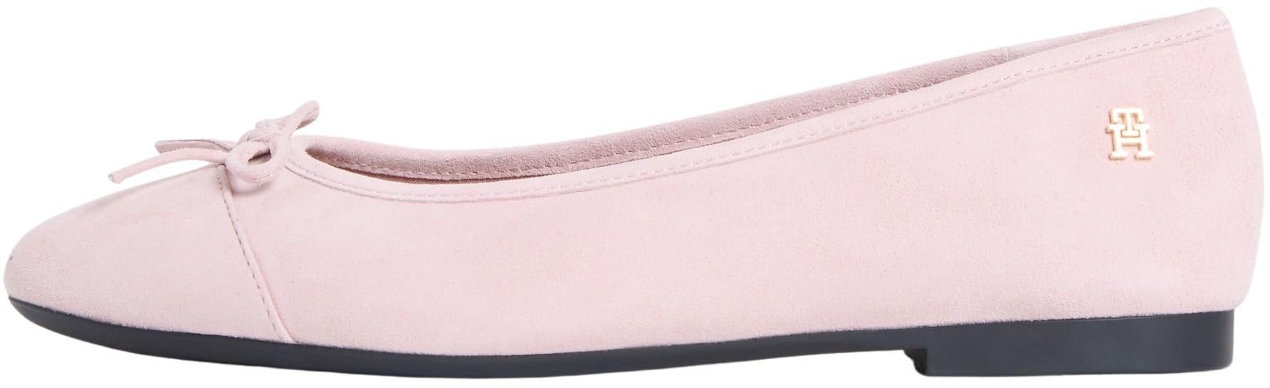 Tommy Hilfiger Women's Hilfiger Suede Ballerina FW0FW09357 Ballerinas, Pink (Foggy Pink), 2.5