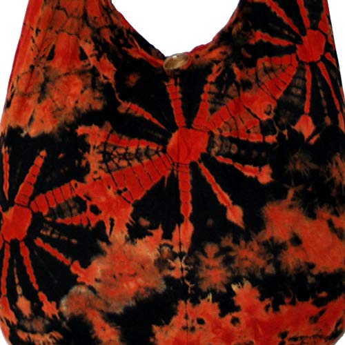 Image of TIE DYE Bohemian Hipster Hobo Boho Hippie Crossbody Bag Purse Black Tone 39 inch