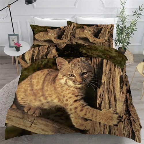 Housse de couette 200x200 chat infroissable en microfibre douce avec zip - 6