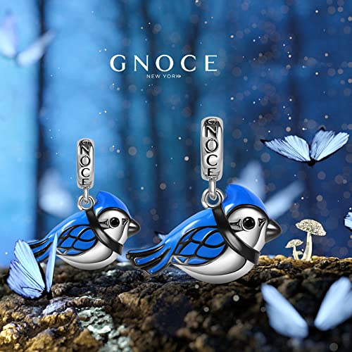 Image of GNOCE Owl Pendant Bead Charm With Bracelet S925 Sterling Silver Guarding You 18k Gold Plated Charm with CZ Fit for Bracelet /Necklace Charm Gifts for Animal Lover