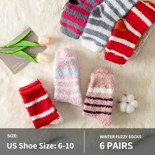 3 Pairs Super Soft and Cozy Fuzzy Winter Socks for Women4