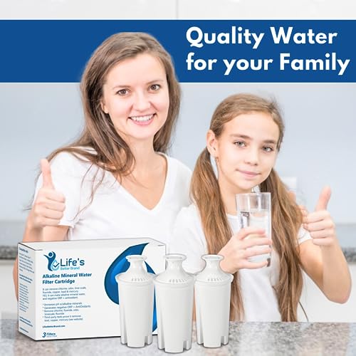 Life Ionizer ALKALINE WATER BRITA REPLACEMENT FILTERS Alkaline Brita Water Filter Replacement - Brita Pitchers Compatible Alkaline Water Pitcher Replacement Filter thumb #3