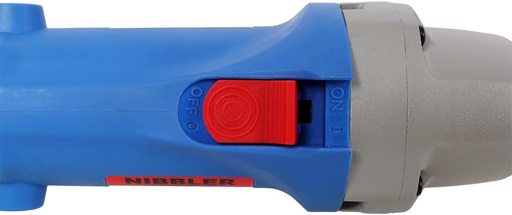500W Electric Metal Nibbler, 16 Gauge (1.6mm) Sheet Metal Cutting Tool, 2000 RPM Electric Nibbler Cutter for Aluminum, Plastic & Steel, Compact Power Shear for Auto Repair, HVAC & Fabrication, Blue